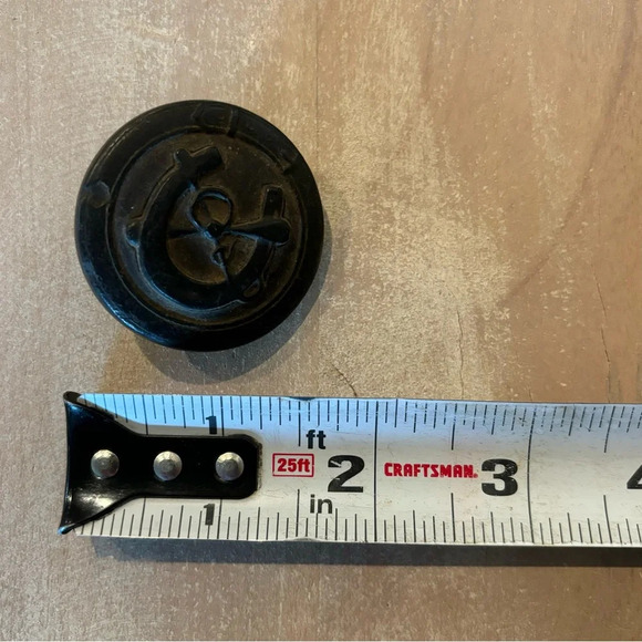 VINTAGE Metal Horse Bridle Rosette with Horse Shoe Design - Picture 3 of 4